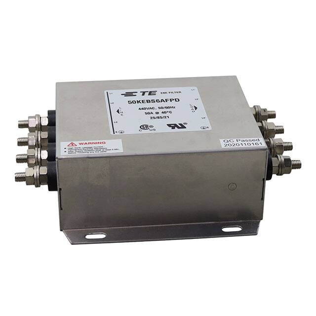 50KEBS6AFPD TE Connectivity Corcom Filters  Modules de filtrage de ligne électrique